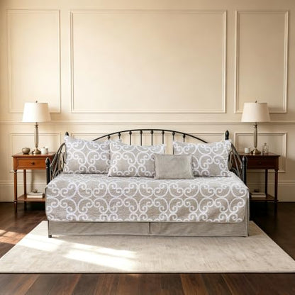 Home Soft Things Geometric Taupe Daybed Bedding Cover Set - 75 x 39 Inches