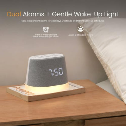Sunrise Alarm Clock with Sound Machine and Night Light for Bedroom Dorm