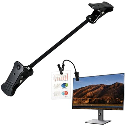 Clip On Document Holder 1pcs, Adjustable Gooseneck Paper Stand for Laptop & Monitor
