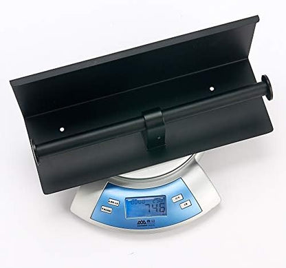 BGL 304 Stainless Steel Double Toilet Paper Holder - Matte Black Wall-Mounted Design with Shelf