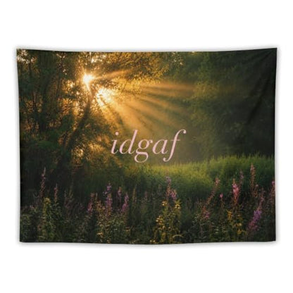 IDGAF Meme Tapestry - 30x40 Inch Wall Hanging for Bedroom Dorm Room College