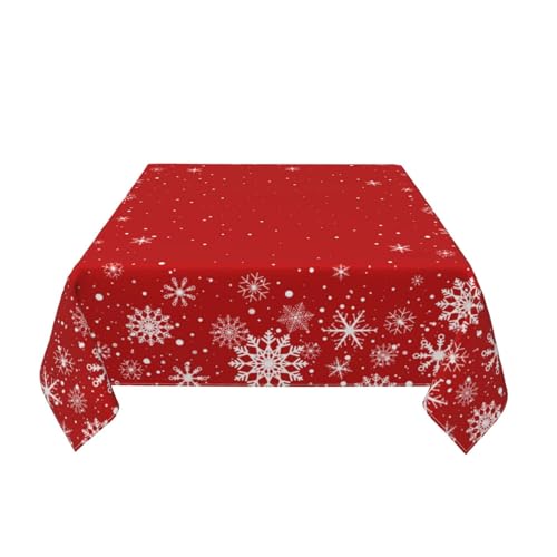 Kawani Christmas Snowflakes Square Tablecloth 54 Inch Multi Color Holiday Decor