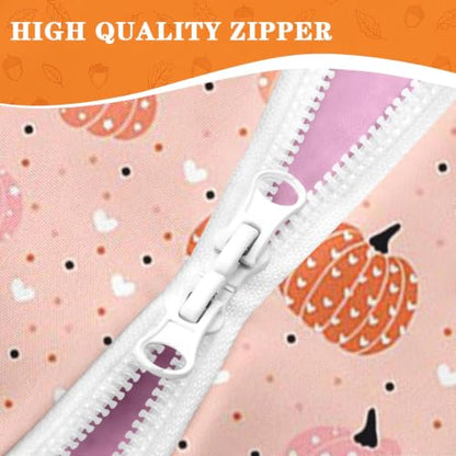 Kids Fall Zippered Bedding Set - Comforter, Fitted Sheet & Pillowcases