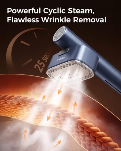 Handheld Travel Garment Steamer with Suction - Fast Wrinkle Remover