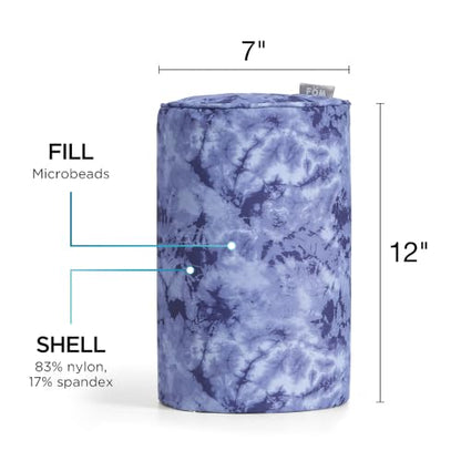 Squishy Support Cushion Pillow - Tie Dye Indigo, 12x7 Inches, Travel & Bed Support