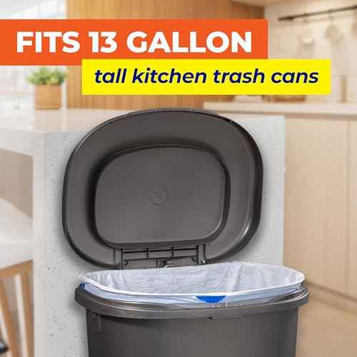 Hefty Essentials Drawstring 13 Gallon Kitchen Trash Bags, 45 Count, Tall Unscented Trash Bags for Kitchens, Home Offices, or Laundry Rooms, Easy to Tie, Lift, and Carry, White