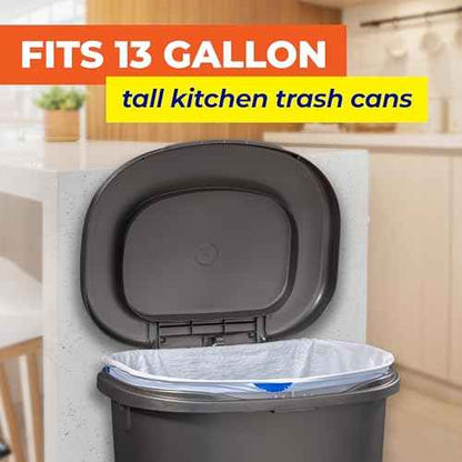 Hefty Essentials Drawstring 13 Gallon Kitchen Trash Bags, 45 Count, Tall Unscented Trash Bags for Kitchens, Home Offices, or Laundry Rooms, Easy to Tie, Lift, and Carry, White