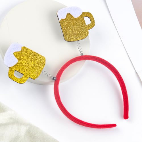 Beer Mug Boppers Headband for Oktoberfest Beer Party Costume Accessory