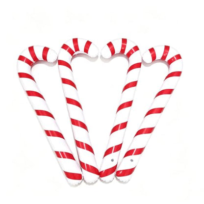Inflatable Christmas Candy Cane Balloons - Red 2 Pack Holiday Decorations