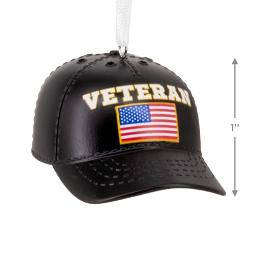 Veteran Baseball Hat Christmas Ornament - Military Tribute Holiday Decor