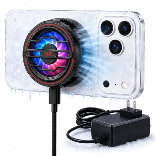 Portable Magnetic Phone Cooler Fan with High Power Adapter for Smartphones