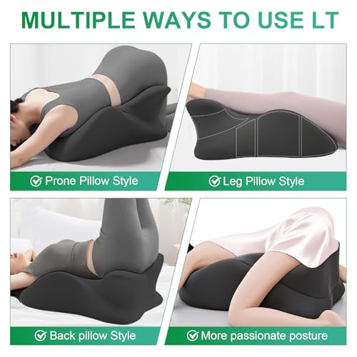 Ergonomic Memory Foam Wedge Pillow - Firm Support, Middle Size 24.5x16x9 Inch