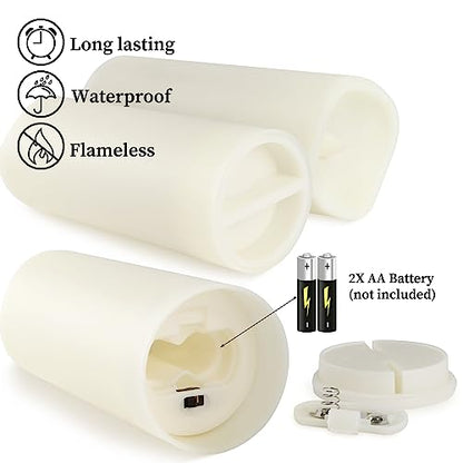 144-Pack Ivory Flameless LED Candles with Remote & Timer - Wedding & Holiday Decor