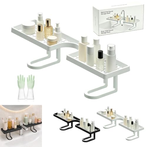 Carbon Steel Bathroom Organizer No-Drill Vanity Counter Storage Rack - Variation #A