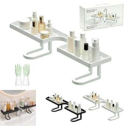 Carbon Steel Bathroom Organizer No-Drill Vanity Counter Storage Rack - Variation #A