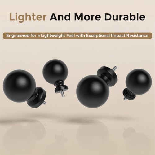 Heavy Duty Black Double Curtain Rod 36-153 Inch - 1 Inch Dual Rods, Adjustable Seamless Support