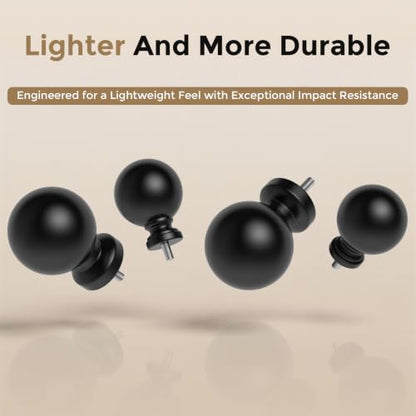 Heavy Duty Black Double Curtain Rod 36-153 Inch - 1 Inch Dual Rods, Adjustable Seamless Support