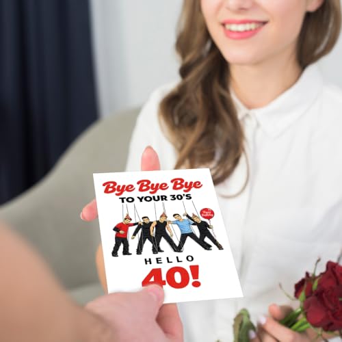 fancu 40th Birthday Card for Men Women ZC-040 Funny Milestone Greeting Card