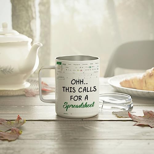Funny Accountant Coffee Tumbler Mug - Stainless Steel 12oz Gift for Boss & Coworkers