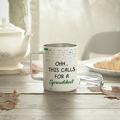 Funny Accountant Coffee Tumbler Mug - Stainless Steel 12oz Gift for Boss & Coworkers