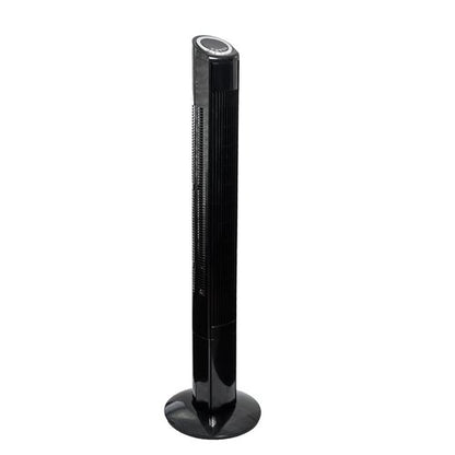 Hazel 49 Inch Tower Fan for Bedroom - Oscillating Standing Fan with Remote Control, Quiet Cooling for Home Office & Living Room, 3 Speeds, Timer, LED Display - Black