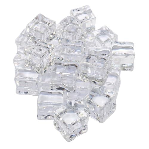 25 Pcs Clear Acrylic Fake Ice Cubes 0.71 inch for Decor, Vase Fillers & Photography Props - Variation of THIS listing