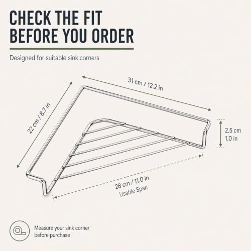 1pc Stainless Steel Corner Sink Shelf Triangular Kitchen Organizer
