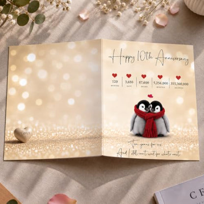Funny 10th Anniversary Card - Sweet Wedding Gift for Couple - Isenwill