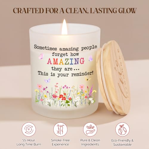 Vanilla Lavender Scented Candle - White - 10 oz Gift for Women, Relaxing Home Fragrance