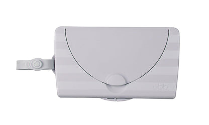 Ubbi Portable Baby Wipes Dispenser - Travel-Friendly Container for Diaper Bags | Reusable Gray Holder