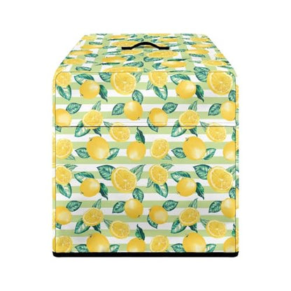 PJHEQOXE Lemon Pattern Food Slicer Cover Electric Food Slicer Cover With Storage Pockets And Top Handle Meat Slicer Cover 16"L x 13"W x 13"H Kitchen Decoration (Yellow)