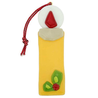 Murano Glass Candle Ornament Handmade in Italy - Christmas Decor