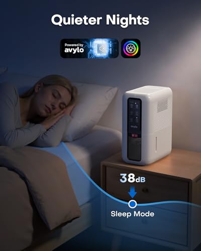 Avylo Dehumidifier for Bedroom 70oz Tank Auto Shut Off Anti-Frost System White