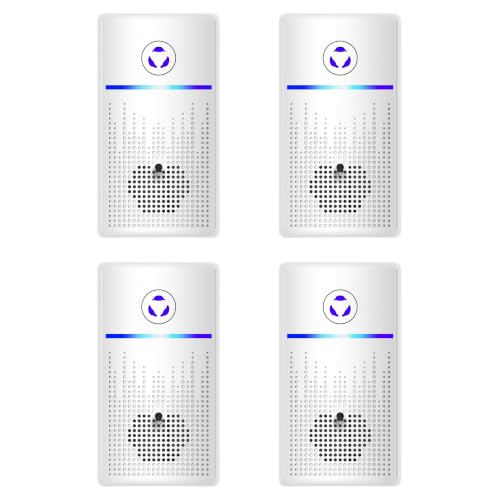 White 4-Pack Mini Air Purifiers for Home and Office - Plug-In Ionizers