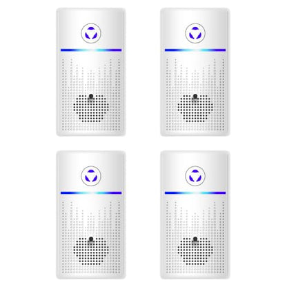 White 4-Pack Mini Air Purifiers for Home and Office - Plug-In Ionizers