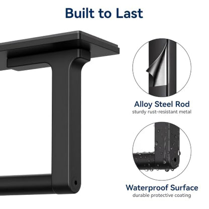Magnetic Paper Towel Holder for Fridge, Toolbox & Grill - Matte Black