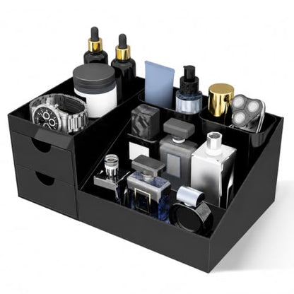 Men's Cologne Organizer with Removable Holders - Black, Bathroom & Vanity Storage