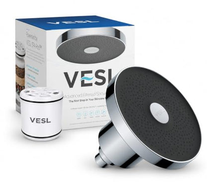 VESL Filtered Shower Head for Hard Water High Pressure Chrome