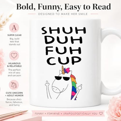 Funny Unicorn Coffee Mug - Sarcastic Adult Humor Gift - 11 oz Ceramic Cup