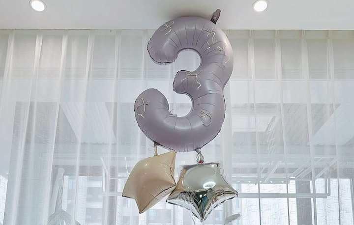 Number 7 Balloon by Lilac - 40 Inch Giant Foil Balloon for 7th Birthday Party Decorations