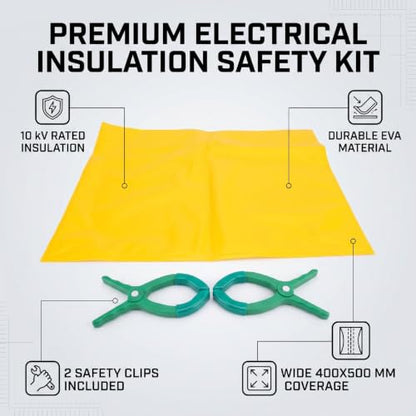 Voltage Insulating Blanket 10kV EVA with 2 Clips - Safety Arc Flash Protection