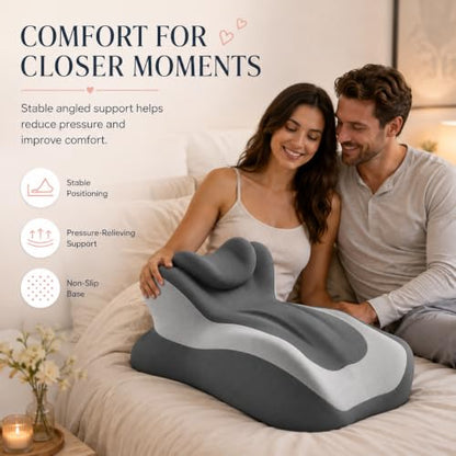 Memory Foam Wedge Pillow for Couples Support & Positioning