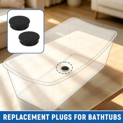 Silicone Bathtub Stopper Plugs 2 Pack for Stokke Flexi Bathtubs - Leak-Proof