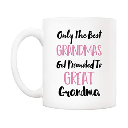 Grandma Mug for Mother's Day - Great Grandma Coffee Cup 11 Oz Gift from Granddaughter & Grandson