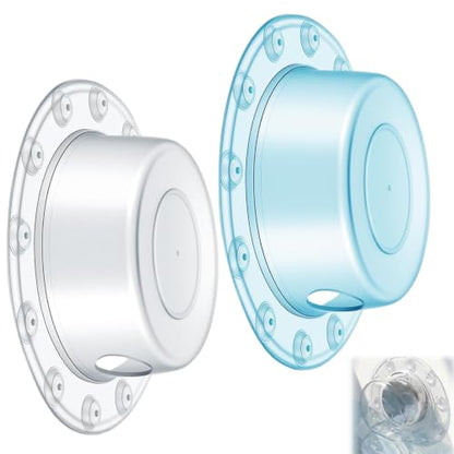 2 Pack Bathtub Drain Stoppers 6.1 Inch Transparent Green PVC Overflow Cover