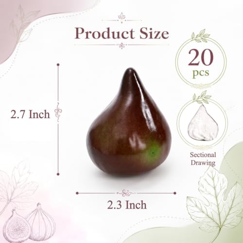 Artificial Figs Set - Realistic Decorative Fruit for Home & Retail Display