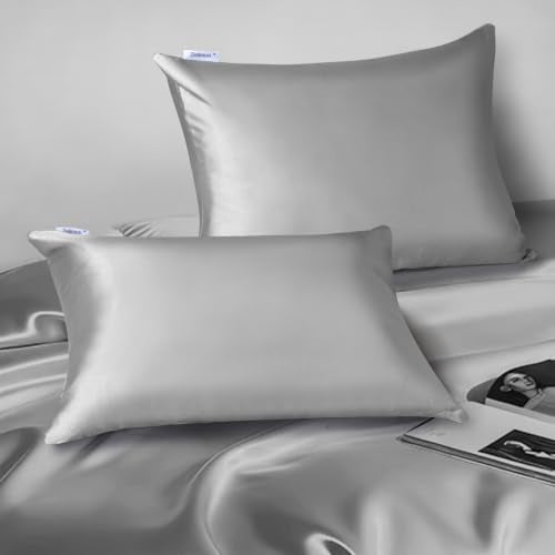 7x11 Inch Satin Pillowcase Set - Soft, Hidden Zipper, 2-Pack