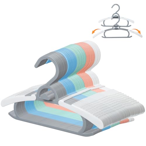 Multicolor Baby Clothes Hangers 10-14 Inch Adjustable Pack of 50