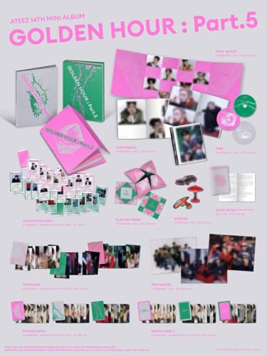 ATEEZ Golden Hour Part 5 Photobook Diary Set 14th Mini Album Collectible