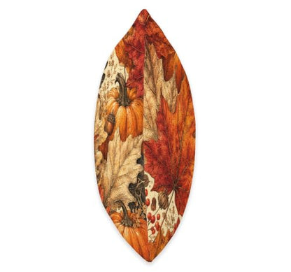 Autumn Pumpkin & Maple Leaves Throw Pillow 16x16 Fall Decor